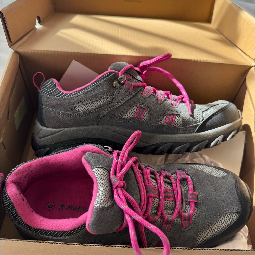 Hi-Tec Women's Charcoal and Fuchsia Sneakers